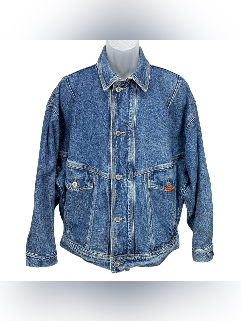Vintage Quiksilver QSD Denim Jacket USA Made Large 80s 90s Surf Skate Streetwear